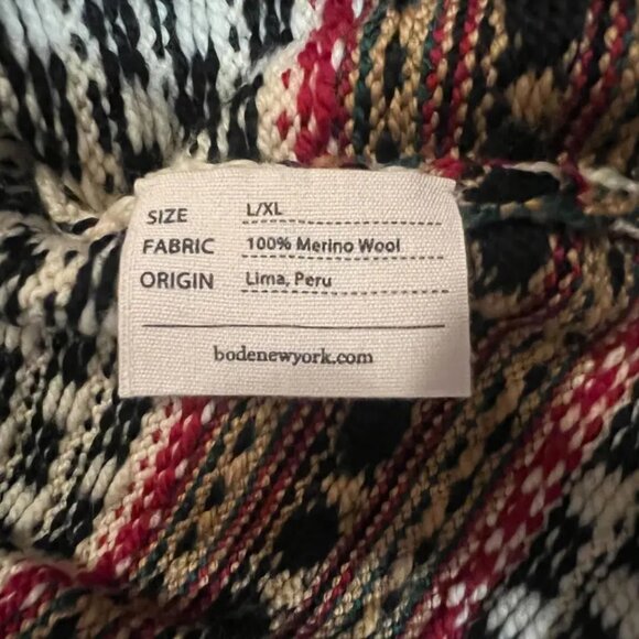 Bode Talsi 100% Wool Fair Isle Crew Knit - Picture 3 of 6